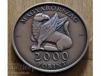 Hungary 2000 Forint 2014 UNC PROOF 18.4 g 37 mm.