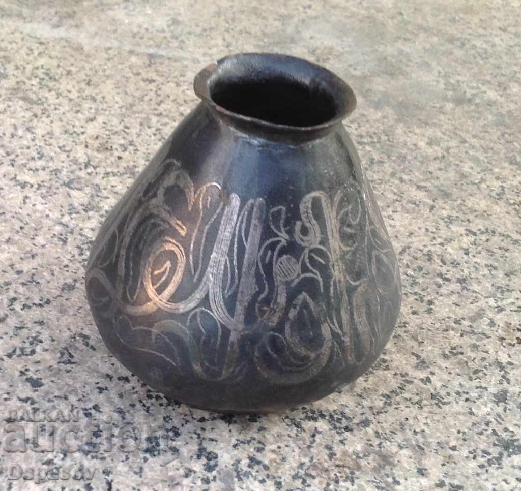 Vază persă antică cu argint 1850. Persia