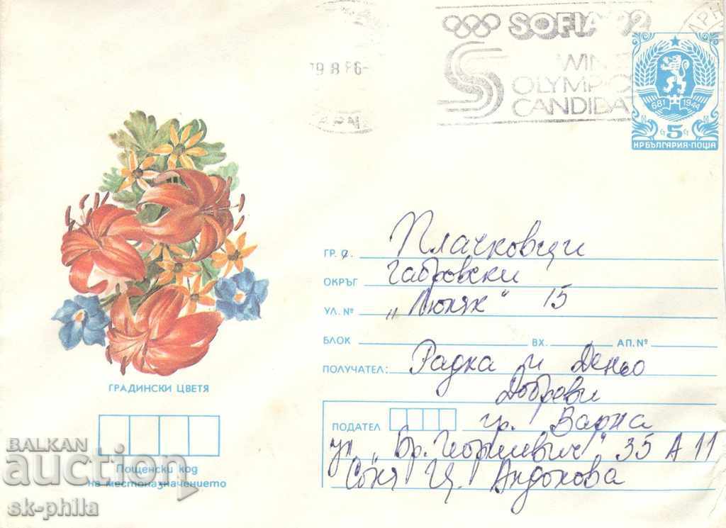 Plic poștal - flori de grădină 3