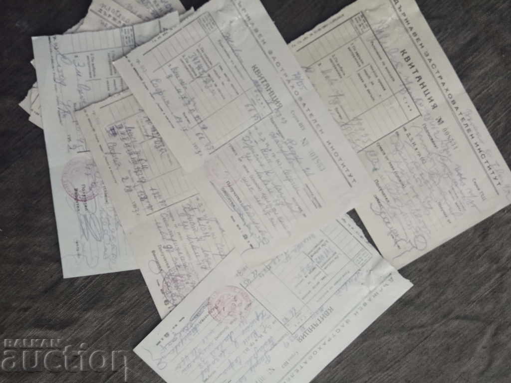 11 DZI receipts from 1955