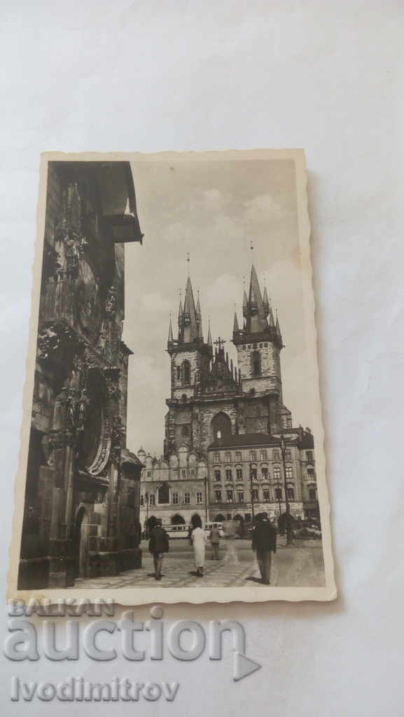 Cartea poștală Praga Staromestske namesti 1946