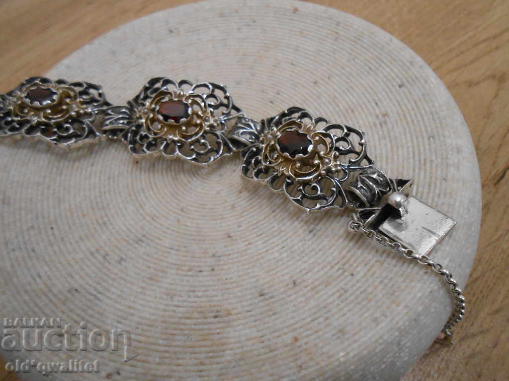 GORGEOUS jewelry BRACELET, Silver Garnet - 6 GORGEOUS jewelry BRACELET, Silver Garnet - 6