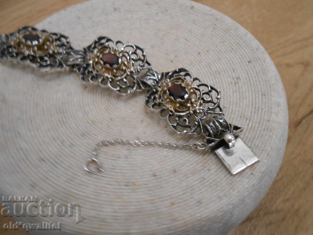 GORGEOUS jewelry BRACELET, Silver Garnet - 7 GORGEOUS jewelry BRACELET, Silver Garnet - 7