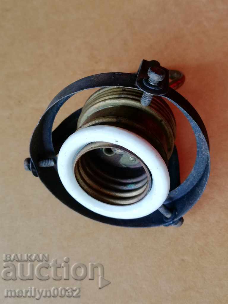 Δημοπρασία Παλιό πορσελάνινο φωτιστικό φανάρι πολυέλαιος αμπαζούρ 1920