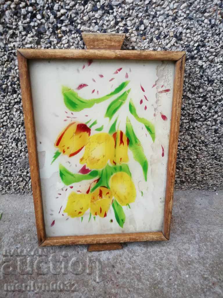 An old decorated wooden tray - 6 An old decorated wooden tray - 6