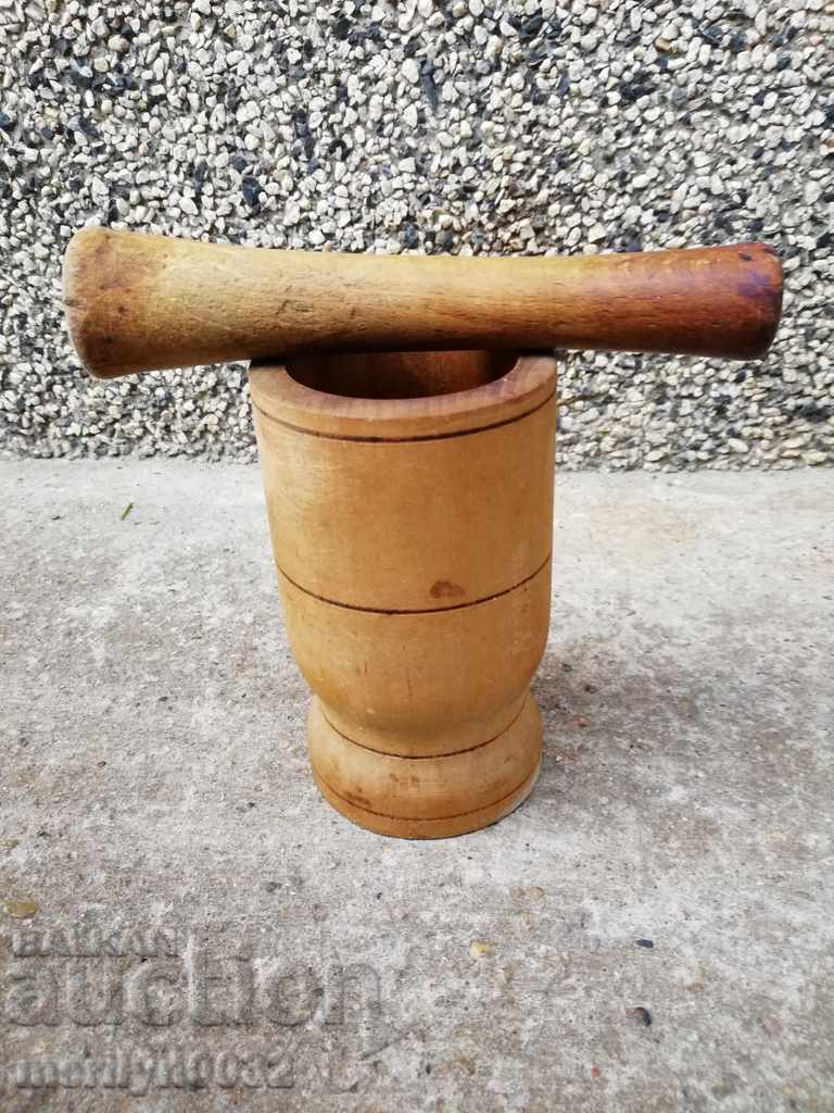 Old wooden mortar with pestle, mortar, pestle, wooden pestle with price 43.00 BGN | € 21.99 Old wooden mortar with pestle, mortar, pestle, wooden pestle with price 43.00 BGN | € 21.99