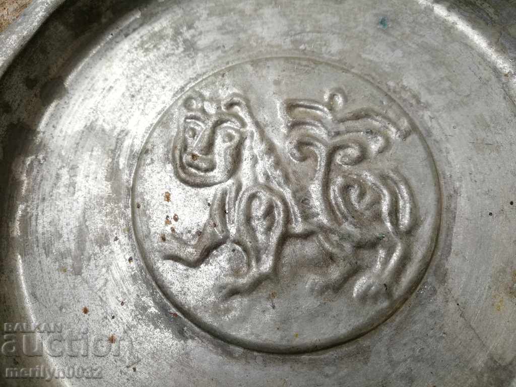 Auction  Old copper sakan for wall baker, pan, plate, tass