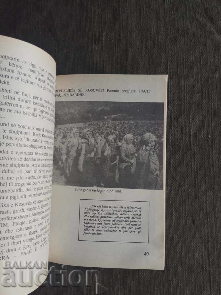 Delivery of Republika e Kosovës. Bashkim Driza (autograph)