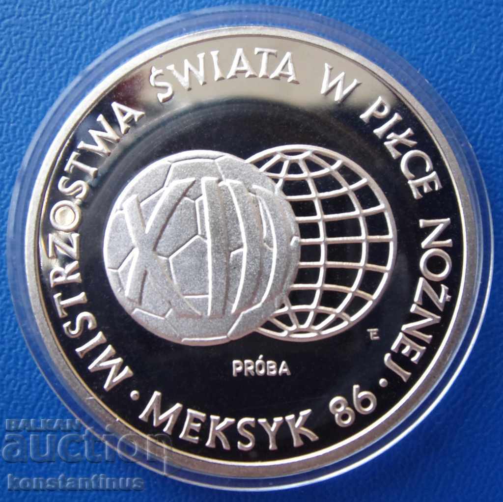 Poland SAMPLE 1000 Zloty 1986 Rare Silver UNC PROOF