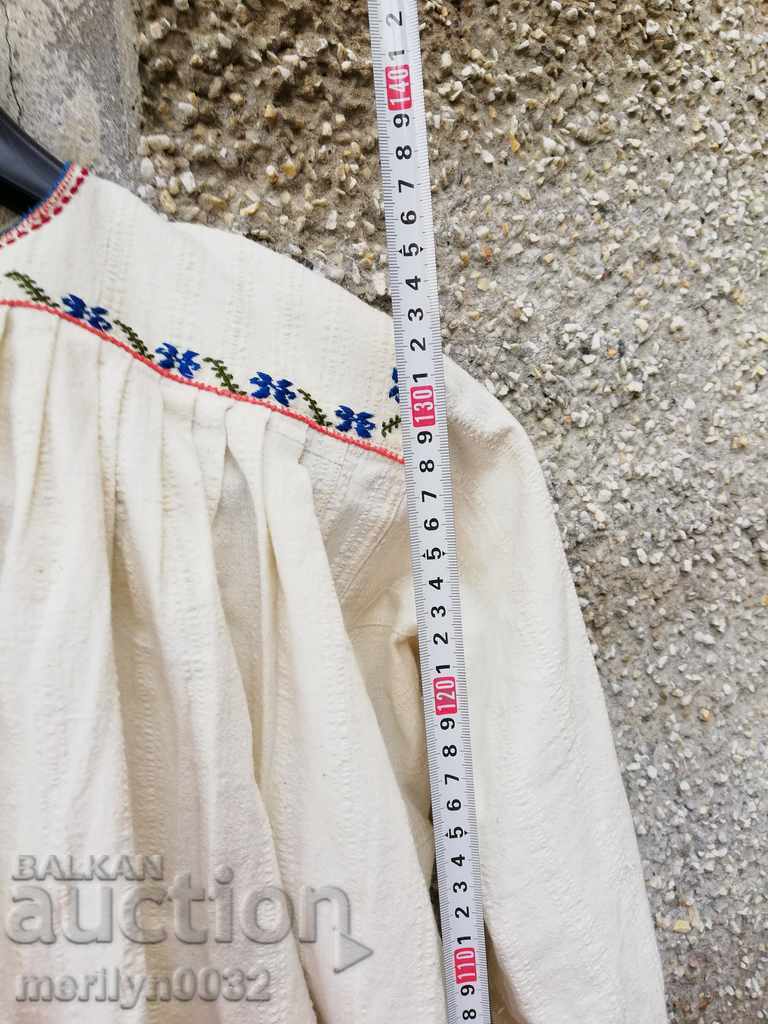 Παλιά γυναικείο πουκάμισο κέντημα στο χέρι από σεζλόνγκ sukman - 7