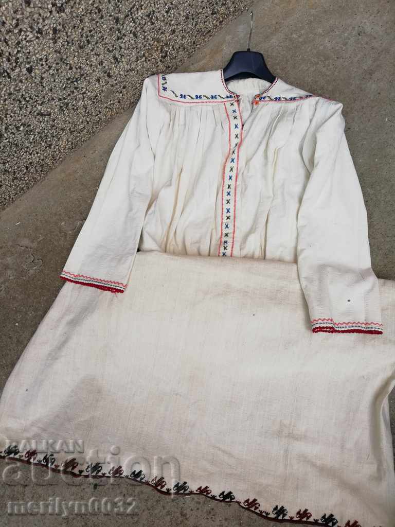 Стара женска риза ръчна бродерия от чеиз кенар носия сукман