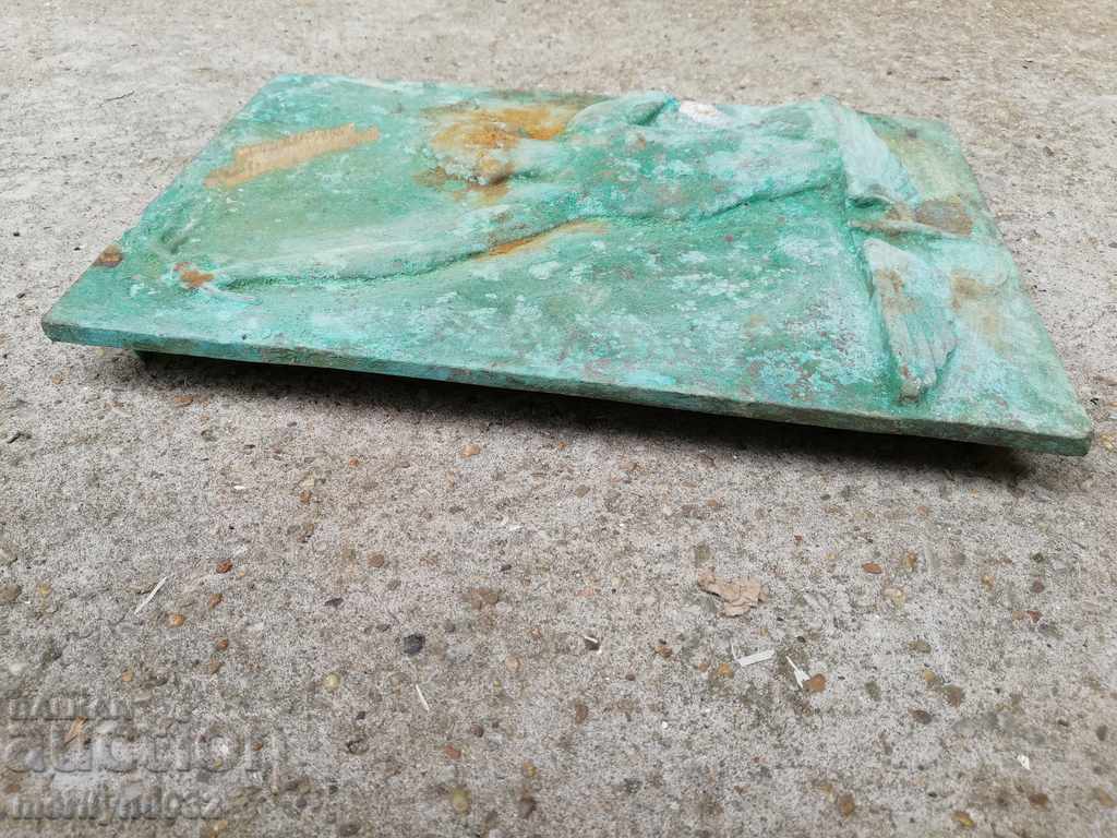 Delivery of Commemorative plaque Maritime agreement bas-relief plate brass figure Delivery of Commemorative plaque Maritime agreement bas-relief plate brass figure