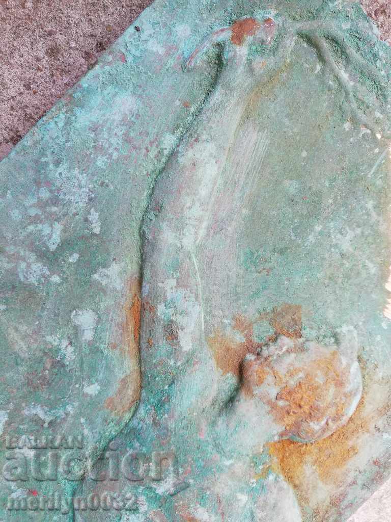 Commemorative plaque Maritime agreement bas-relief plate brass figure - 7 Commemorative plaque Maritime agreement bas-relief plate brass figure - 7