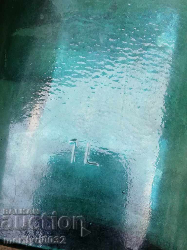 Old blue bottle 1 liter BIG bottle with price 31.00 BGN | € 15.85 Old blue bottle 1 liter BIG bottle with price 31.00 BGN | € 15.85