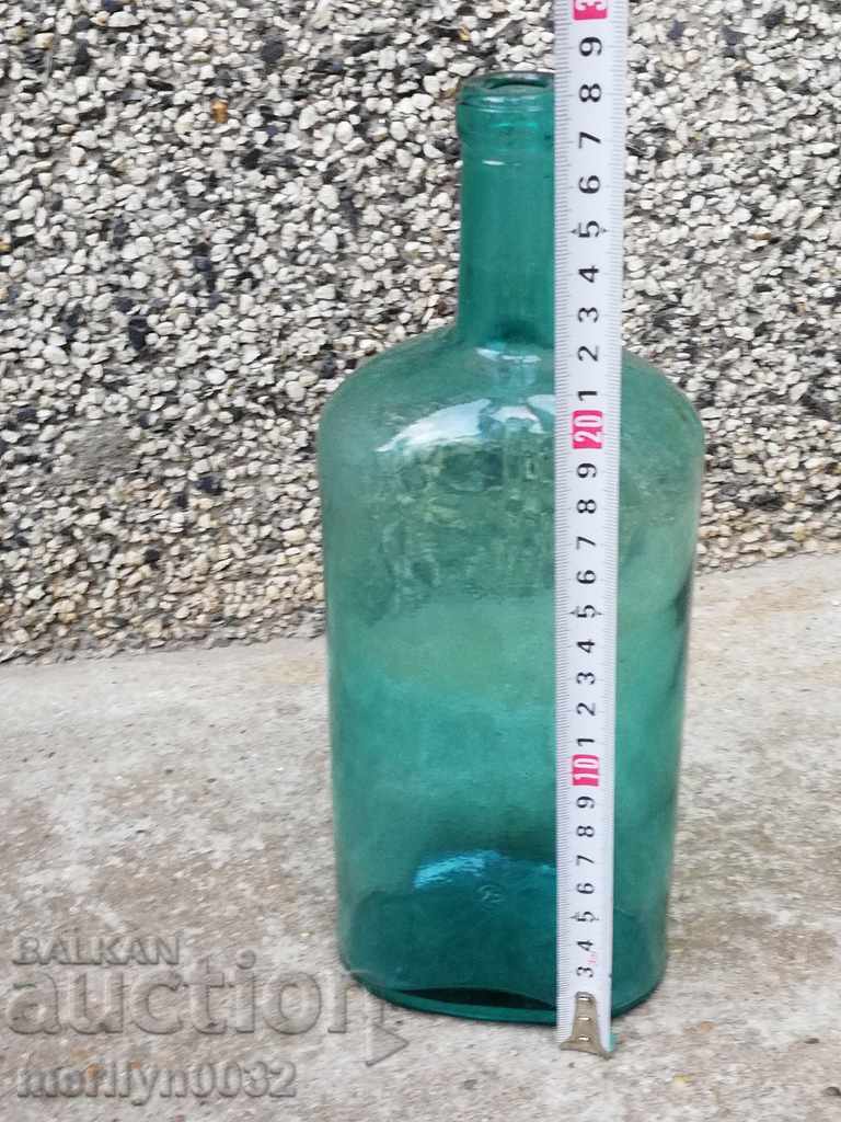 Sticlă veche albastră 1 litru MARE - 5