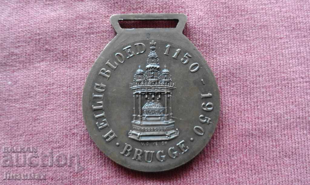 μετάλλιο Brugge 1950 Heilig Bloed - ΚΟΚΚΙΝΟ! με τιμή 9.99 BGN | € 5.11