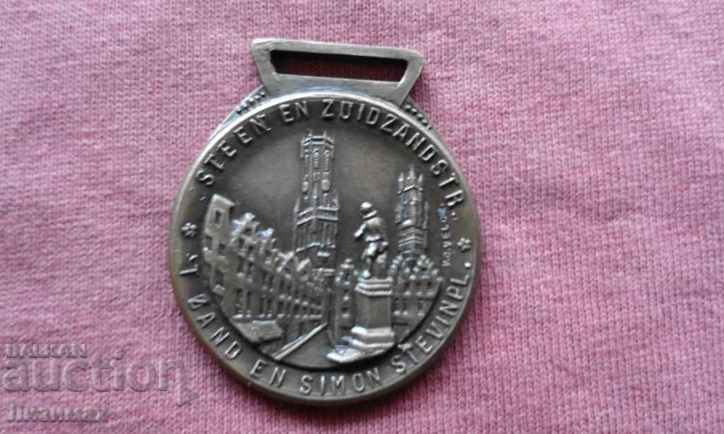 μετάλλιο Brugge 1950 Heilig Bloed - ΚΟΚΚΙΝΟ!