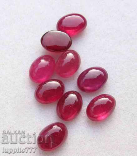 12.80 carat ruby ​​10 pieces set of caps with price 799.99 BGN | € 409.03