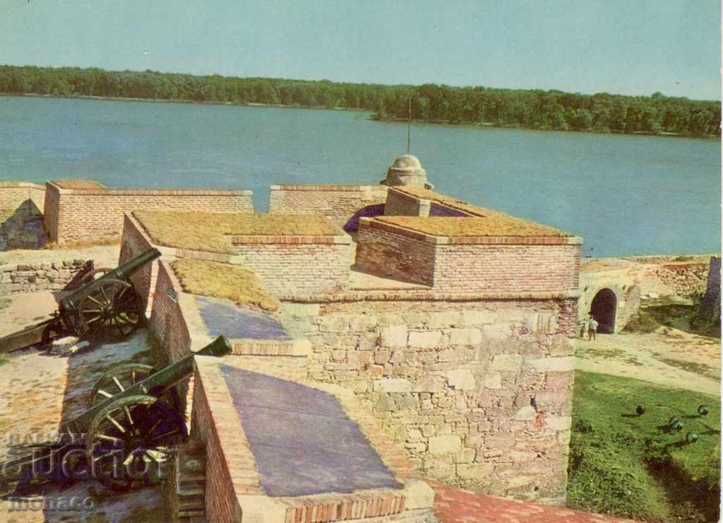 Стара картичка - Видин, крепостта "Баба Вида", оръдия