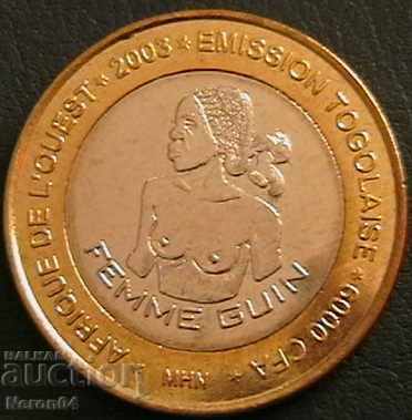6000 francs 2003, Togo