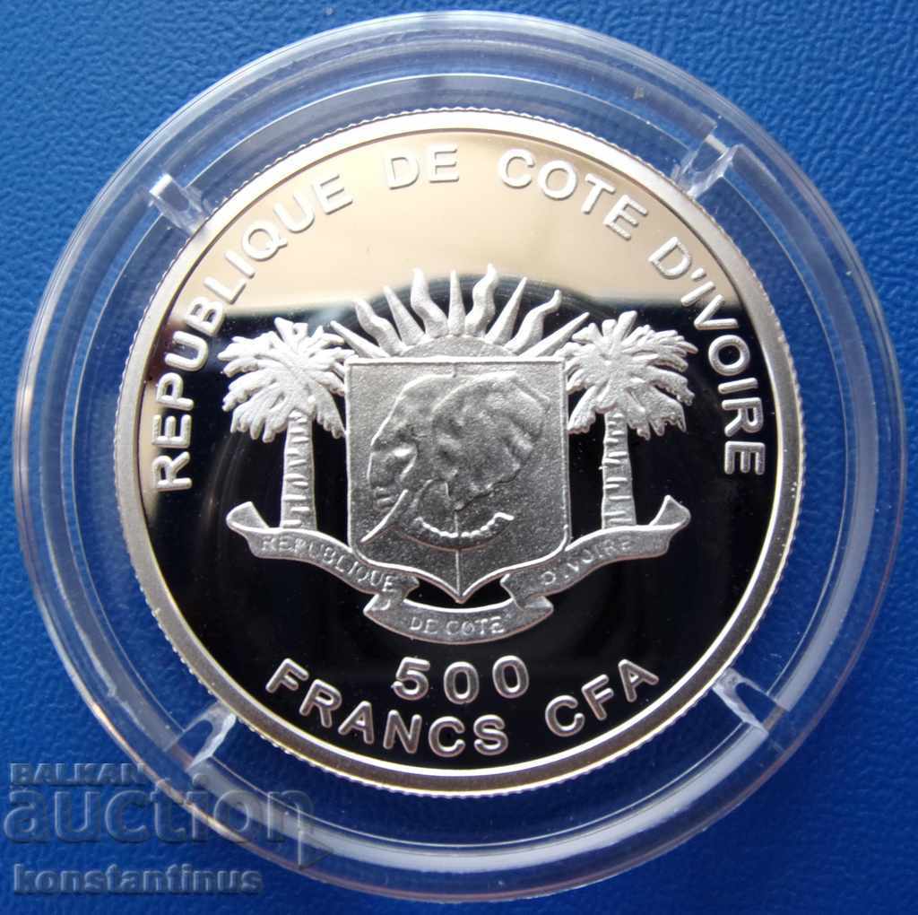 Côte d'Ivoire 500 Franca 2008 UNC PROOF Rare cu preț € 53.69 | 105.01 BGN