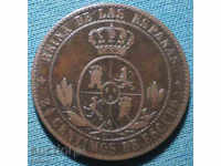 Spania 2½ Tsentimo 1868 RR Rare Monede