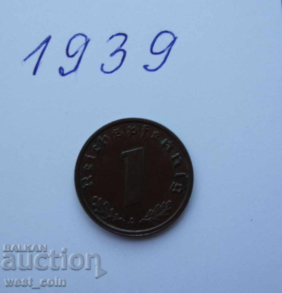 Доставка на Германия  III  Райх  1  Пфенниг  1939  UNC