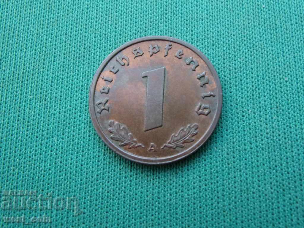 Германия  III  Райх  1  Пфенниг  1939  UNC - 5