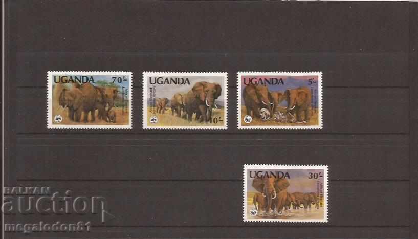 Uganda - Elephant african WWF 1983