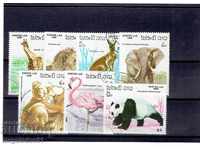 Лаос 1986 - фауна - клеймовани марки