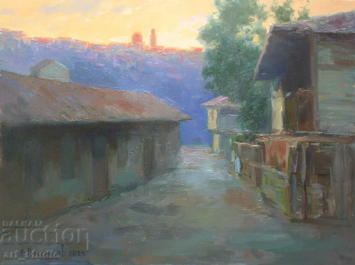 View from V. Tarnovo - oil paints