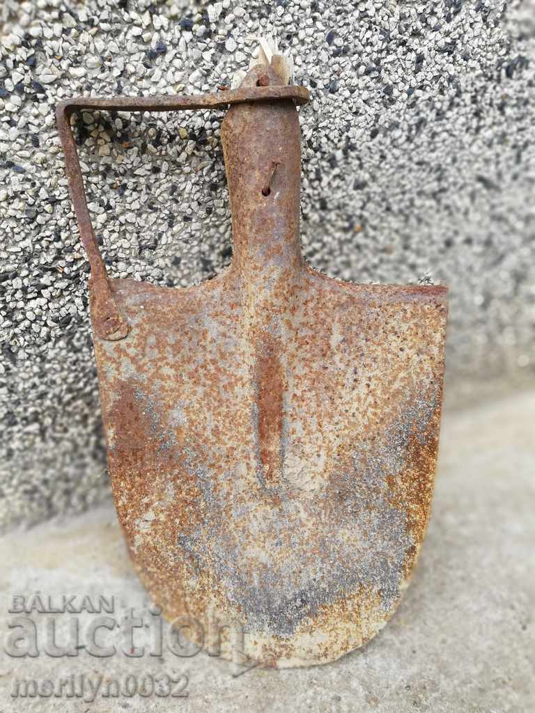Old straight shovel, wrought iron