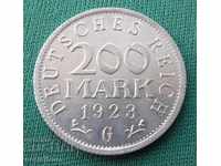 Германия Ваймар  200  Марк  1923 G  UNC