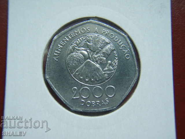 Δημοπρασία 2000 Dobras 1997 St. Tome & Principe - Unc