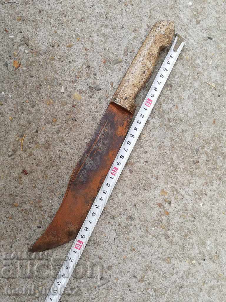 Auction Old butcher knife without kana kama kulak Auction Old butcher knife without kana kama kulak