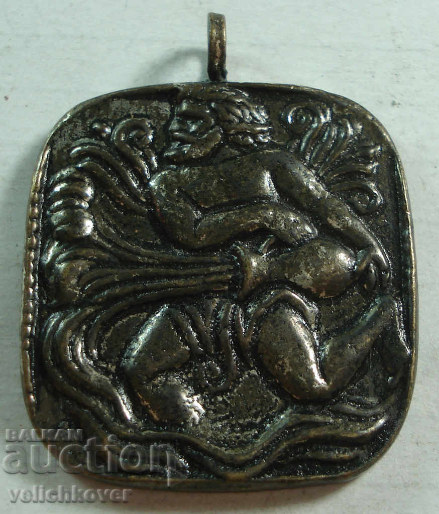 21734 България метален медальон зодия водолей