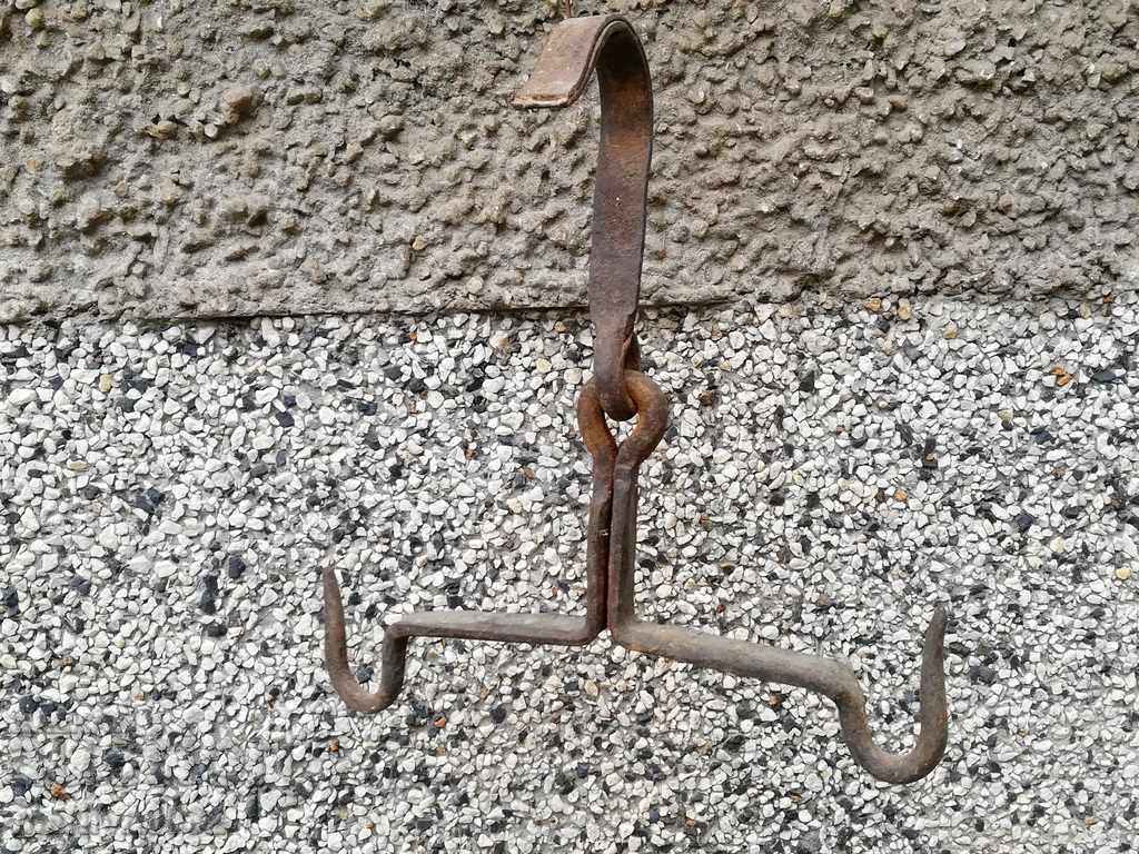 An old forged scraping hook, double twin with price 38.00 BGN | € 19.43 An old forged scraping hook, double twin with price 38.00 BGN | € 19.43