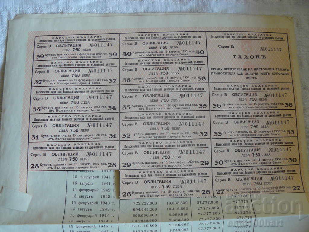 Bondage 500 leva Repayment Fund 1935 The Kingdom of Bulgaria - 5 Bondage 500 leva Repayment Fund 1935 The Kingdom of Bulgaria - 5