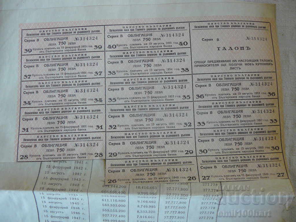 Bondage 500 leva Repayment Fund 1935 The Kingdom of Bulgaria - 5 Bondage 500 leva Repayment Fund 1935 The Kingdom of Bulgaria - 5