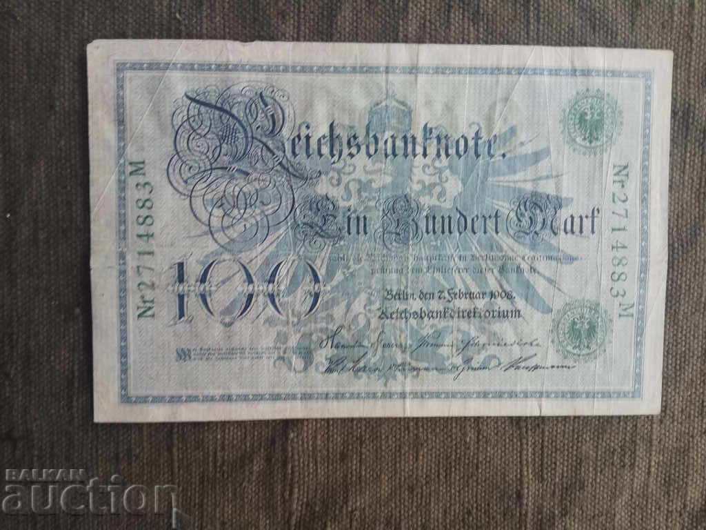 100 Mark Germany 1908 with price 70.00 BGN | € 35.79 100 Mark Germany 1908 with price 70.00 BGN | € 35.79