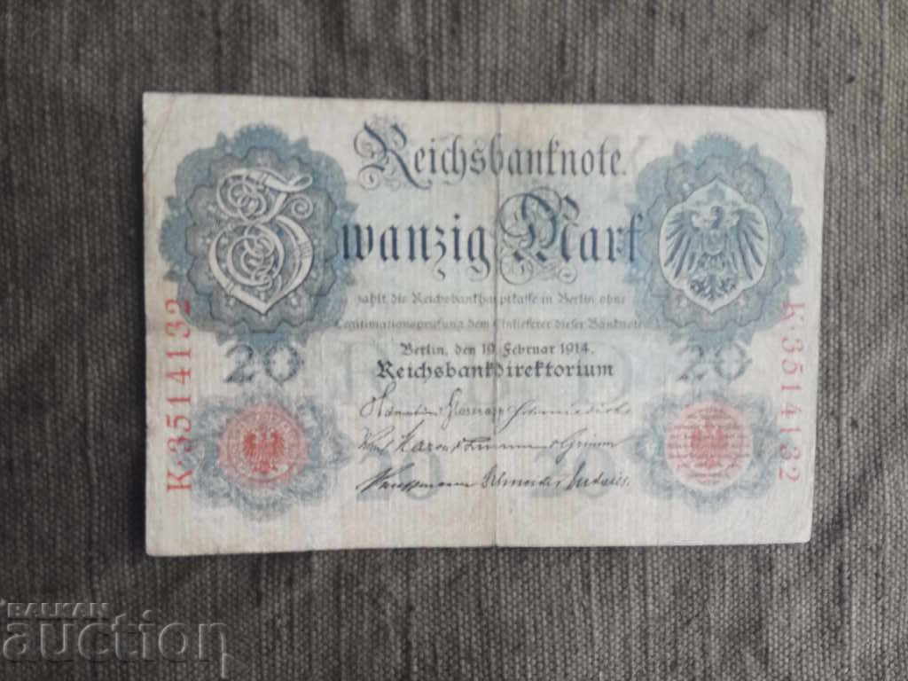 20 марки Германия 1914 г.