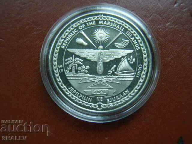 Delivery of 5 Dollars 1990 Marshall Islands - Unc Delivery of 5 Dollars 1990 Marshall Islands - Unc