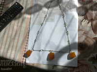 Necklace with amber