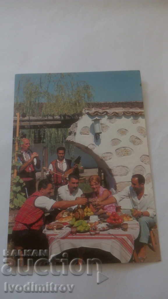Пощенска картичка Слънчев бряг Ресторант Чучура 1977