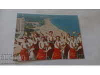 Cartea poștală Sunny Beach Folclor bulgară 1979