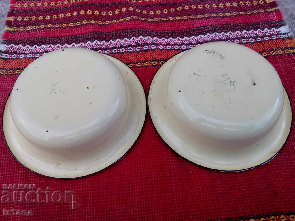 Old enamelled bowl, bowls - 5 Old enamelled bowl, bowls - 5