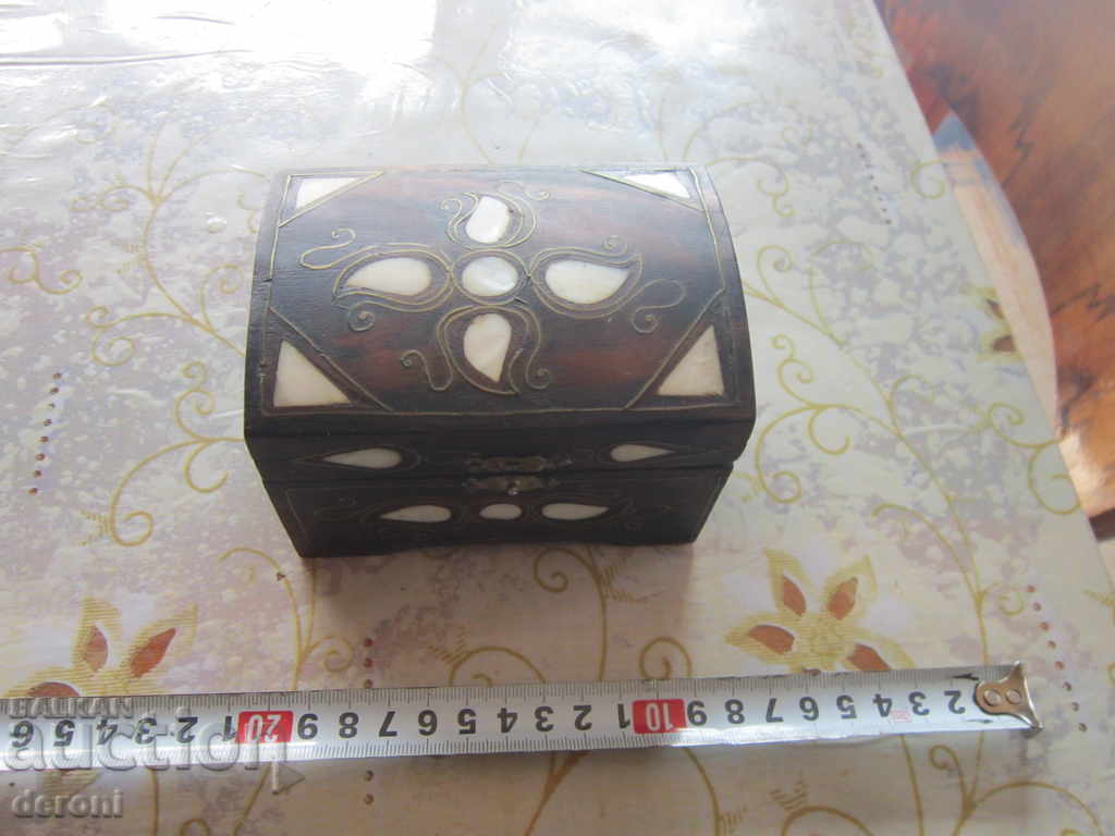 Cutie unică de cutie din lemn pentru bronz și mama bijuteriilor perla
