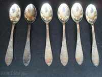 Silver plated coffee spoons 6 pieces.