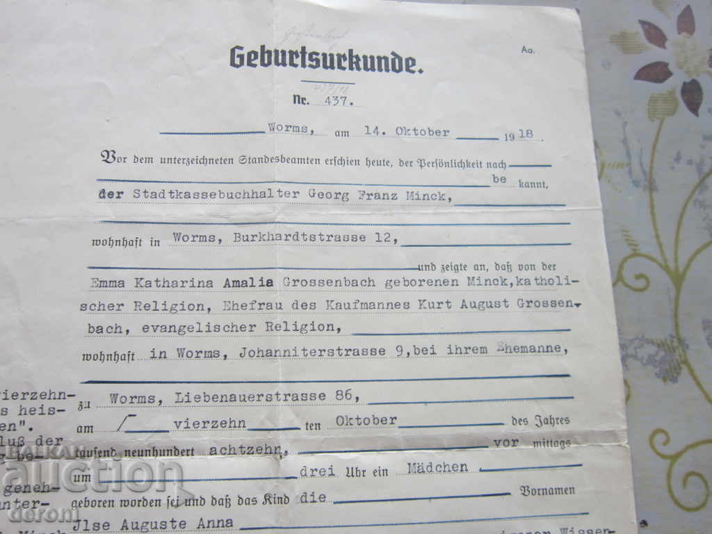 Delivery of Old German document swastika declaration Third Reich Delivery of Old German document swastika declaration Third Reich