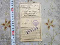 Old German Document Insurance Card Card 1925